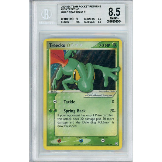 Pokemon Graded: Treecko Gold Star Beckett 8.5