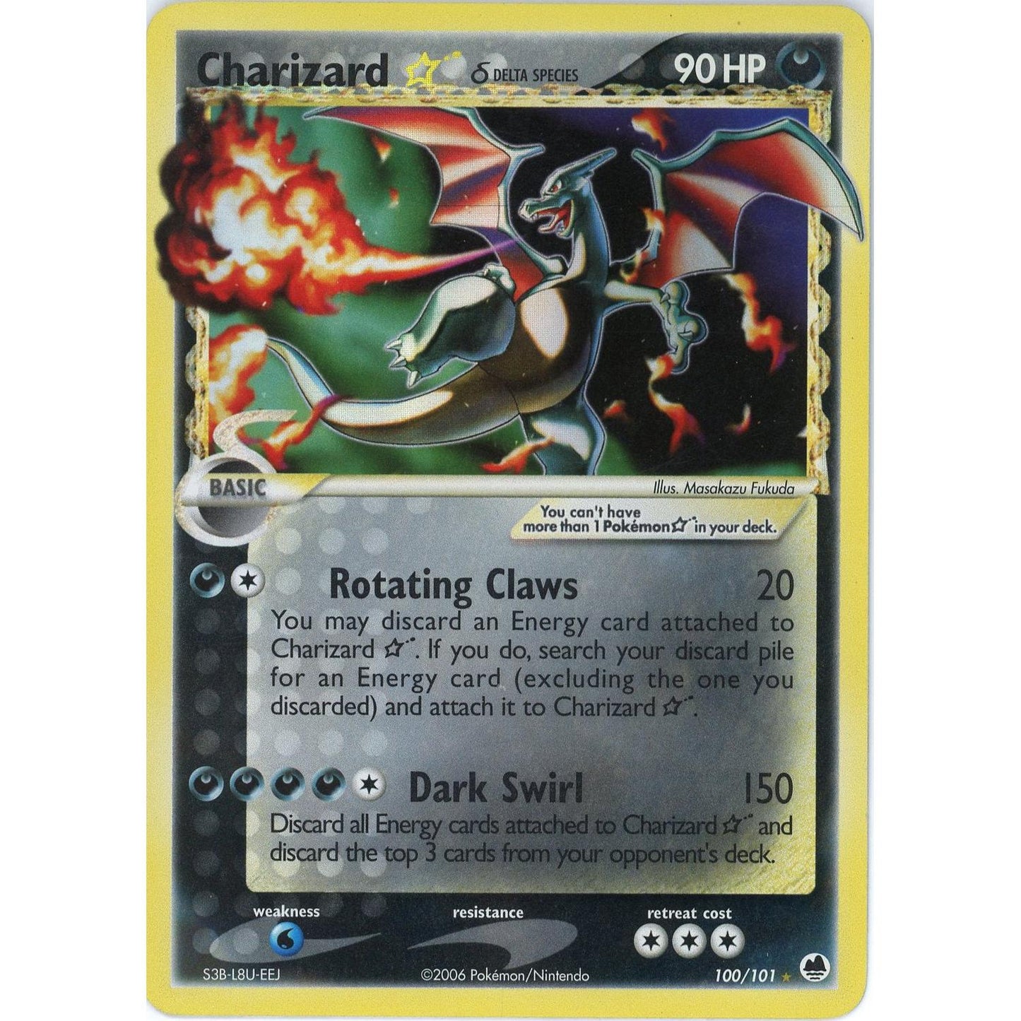 Pokemon Single: Charizard Gold Star 100/101