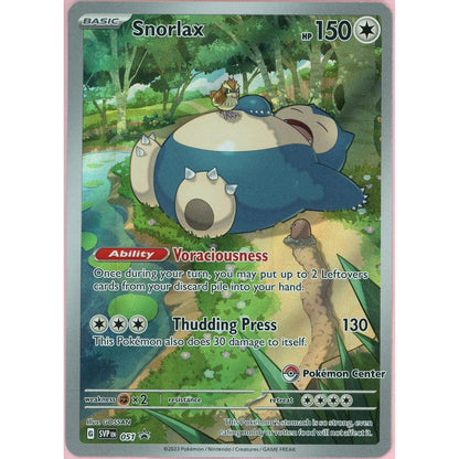 Pokemon Single: Snorlax #51 Scarlet & Violet 151 Pokemon Center ETB Promo (2023) Holo NM