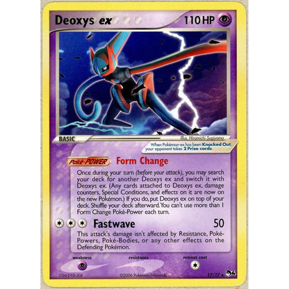 Pokemon Single: Deoxys EX 17 Pokemon POP Series 4 (2006) DMG
