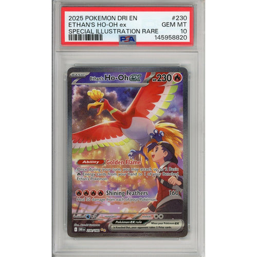 Pokemon Graded: Ethan's Ho-oh ex 230/182 Destined Rivals (2025) SIR PSA 10