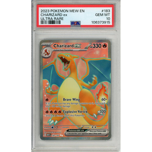 Pokemon Graded: Charizard ex 183/165 Scarlet & Violet 151 (2023) Ultra Rare PSA 10