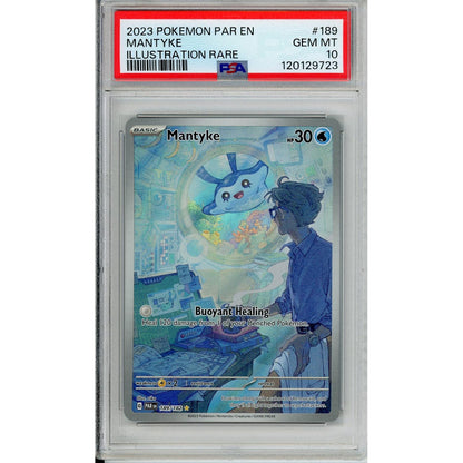 Pokemon Graded: Mantyke 189/182 Paradox Rift (2023) IR PSA 10