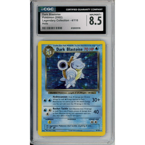 Pokemon Graded: Dark Blastoise 4/110 Legendary Collection (2002) Holo CGC 8.5