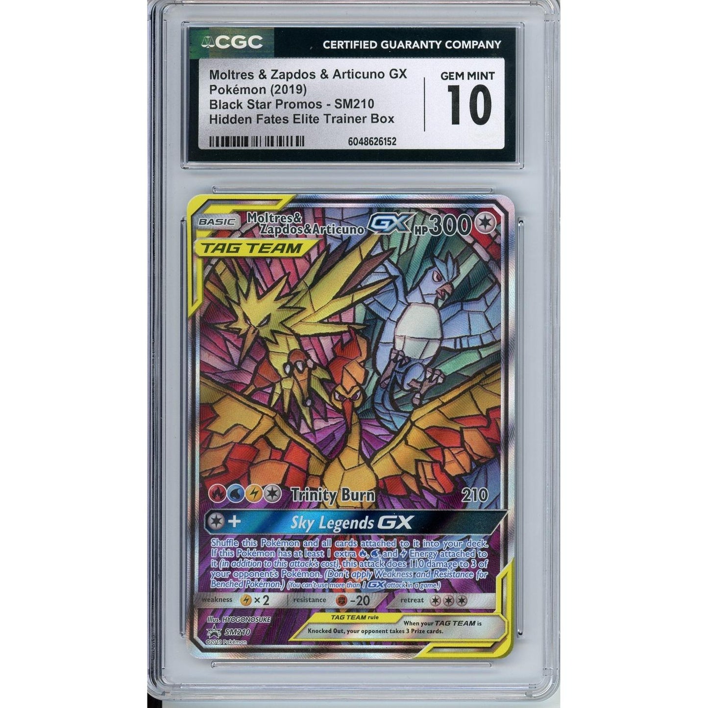 Pokemon Graded: Moltres/Zapdos/Articuno GX CGC 10