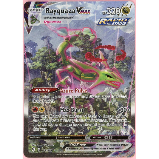 Pokemon Single: Rayquaza VMAX 218/203 Evolving Skies (2021) Full Art LP