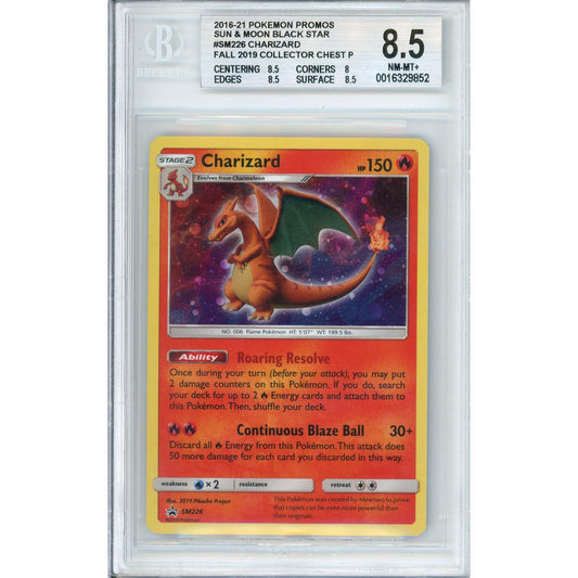 Pokemon Graded: Charizard #SM226 Fall 2019 Collector Chest Promo Beckett 8.5