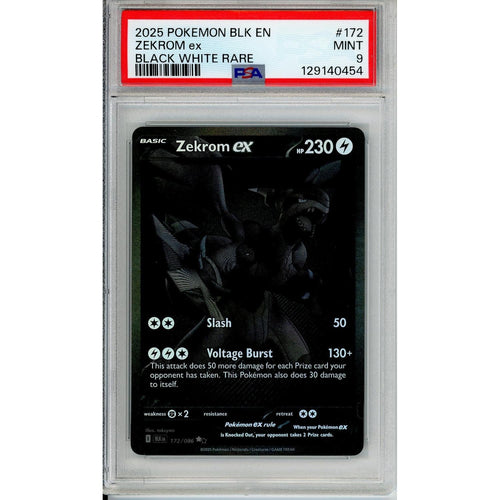 Pokemon Graded: Zekrom ex 172/86 Black Bolt (2025) SIR PSA 9