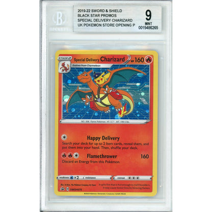 Pokemon Graded: Special Delivery Charizard #SWSH07 Holo Beckett 9