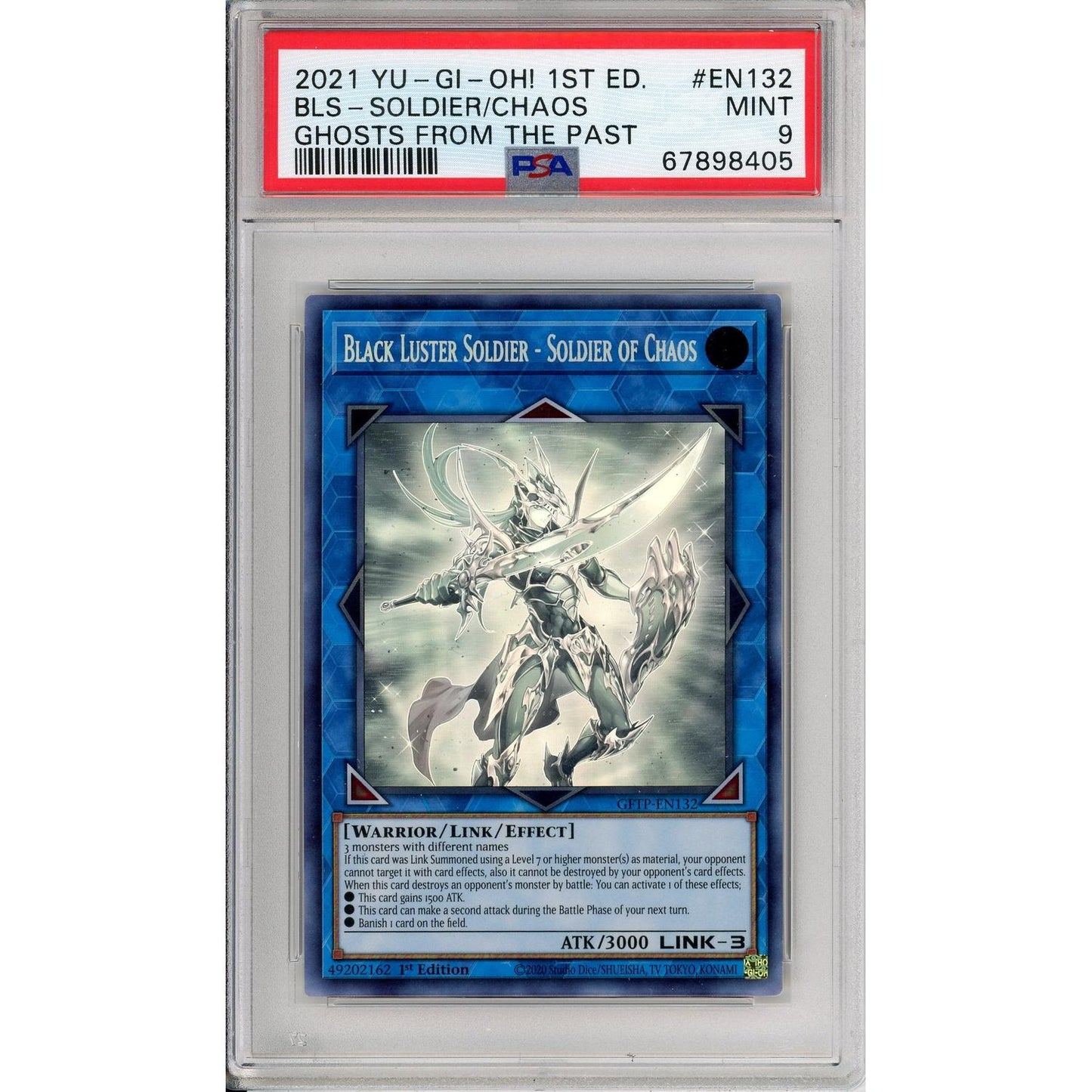 Yu-Gi-Oh! Graded: Black Luster Soldier - Soldier of Chaos 1st Edition GFTP-EN132 Ghosts From the Past PSA 9