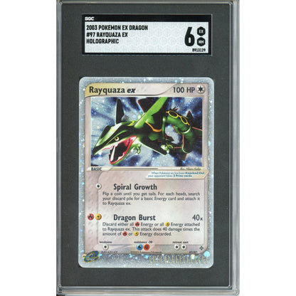 Pokemon Graded: Rayquaza ex 97/97 EX Dragon (2003) Holo SGC 6