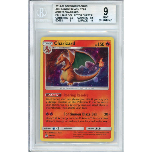 Pokemon Graded: Charizard #SM226 Collector Chest Promo (2019) Beckett 9