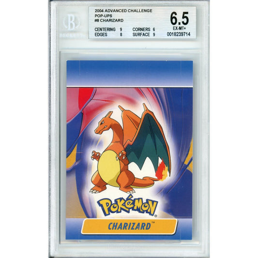 Pokemon Graded: Charizard #8 Pop-Ups Advanced Challenger (2004) Beckett 6.5