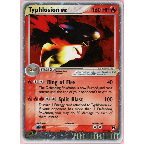 Pokemon Single: Typhlosion ex 99/100 Sandstorm (2003) Holo LP