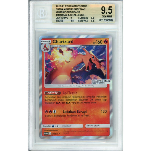 Pokemon Graded: Indonesian Charizard #80 Sun & Moon (2020) Promo Beckett 9.5