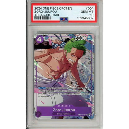 One Piece Graded: Zoro-Juurou ST18-004 Emperors In The New World Treasure Rare PSA 10