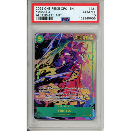 One Piece Graded: Yamato OP01-121 Romance Dawn Alternate Art PSA 10
