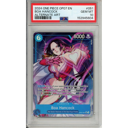One Piece Graded: Boa Hancock OP07-051 500 Years In The Future Alternate Art PSA 10