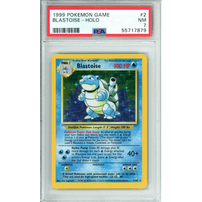Pokemon Graded: Blastoise 2/102 Base Set (1999) Holo PSA 7
