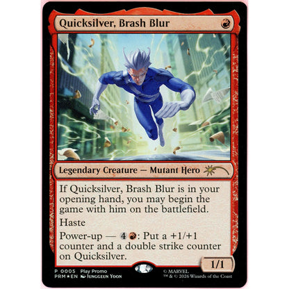 MTG Single: Quicksilver, Brash Blur #5 Marvel Heroes (2026) NM FOIL