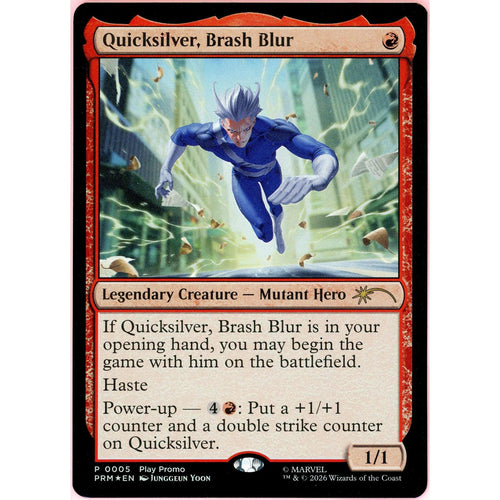 MTG Single: Quicksilver, Brash Blur #5 Marvel Heroes (2026) NM FOIL