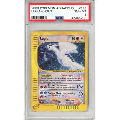 Pokemon Graded: Lugia 149/147 Aquapolis (2003) Holo PSA 8