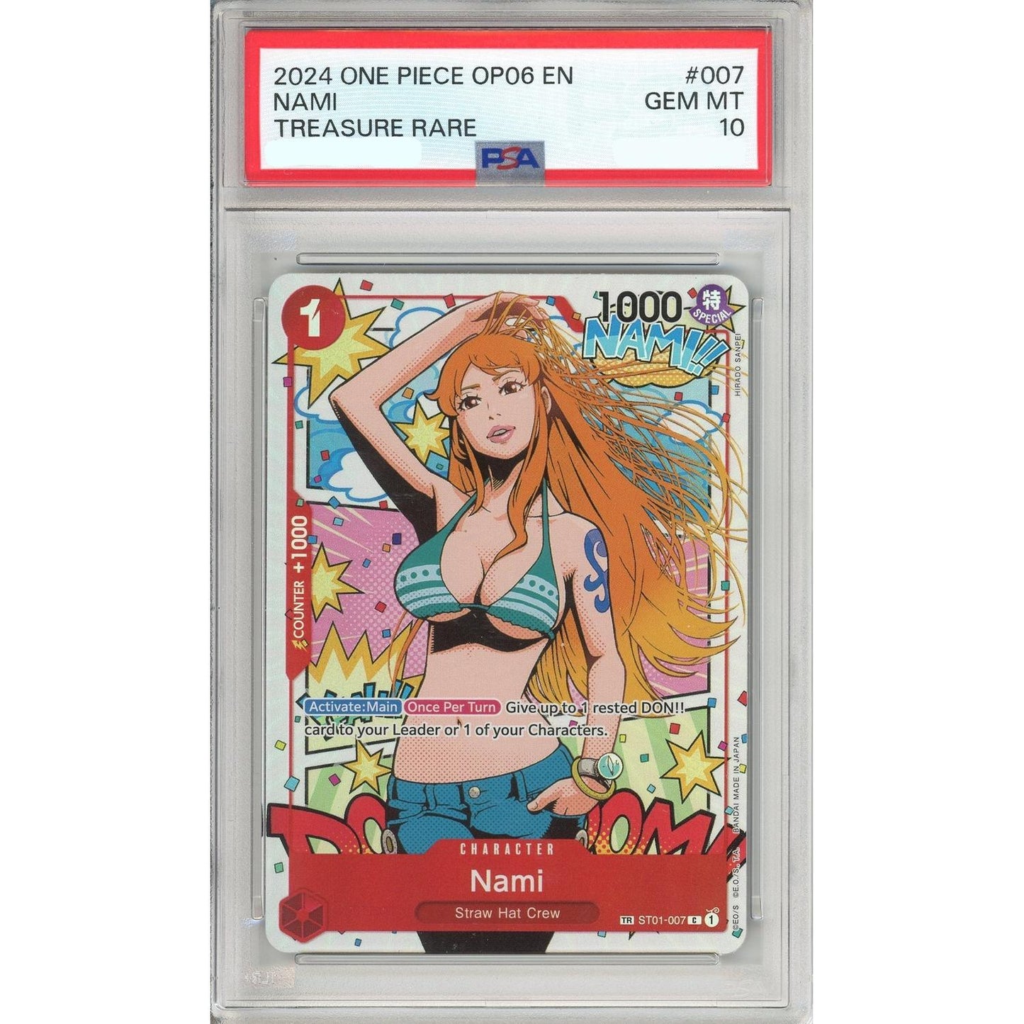 One Piece Graded: Nami OP06 Treasure Rare Alternate Art PSA 10