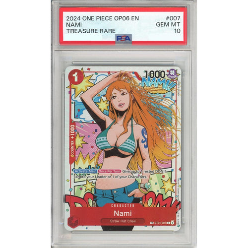 One Piece Graded: Nami OP06 Treasure Rare Alternate Art PSA 10