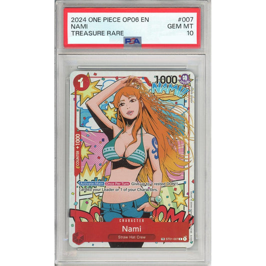 One Piece Graded: Nami OP06 Treasure Rare Alternate Art PSA 10