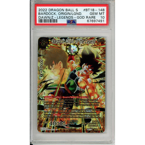 Dragon Ball Graded: Bardock, Origin of the Legend BT18-148 God Rare PSA 10