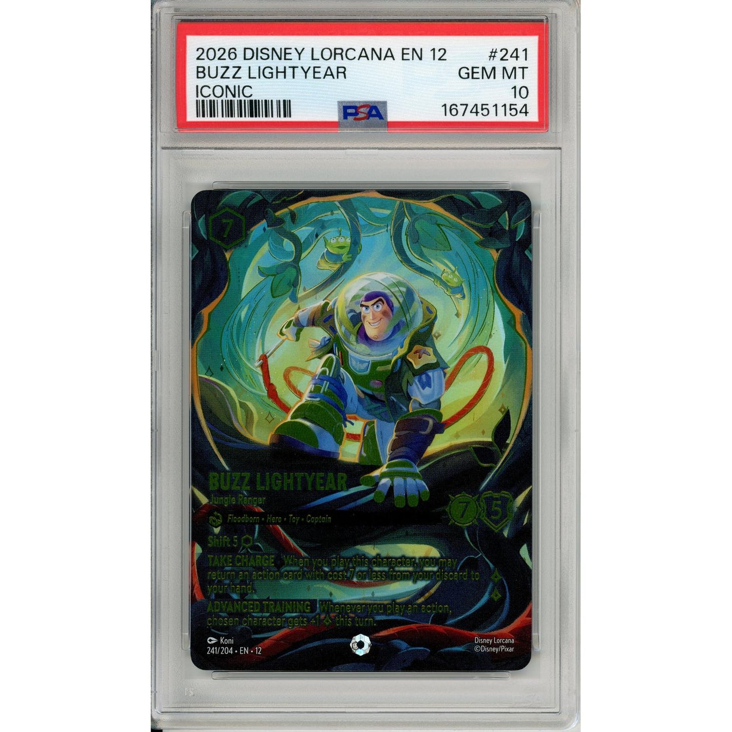 Lorcana Graded: Buzz Lightyear Jungle Ranger 241/204 Wilds Unknown (2026) PSA 10