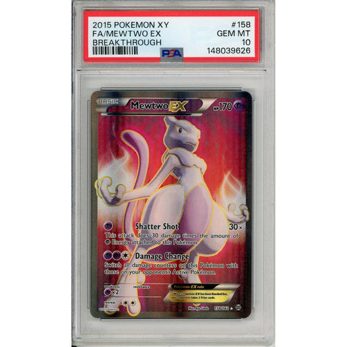 Pokemon Graded: Mewtwo EX 158/162 Breakthrough (2015) Full Art PSA 10