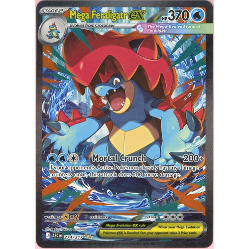 Pokemon Single: Mega Feraligatr ex 274/217 Ascended Heroes (2026) SIR NM