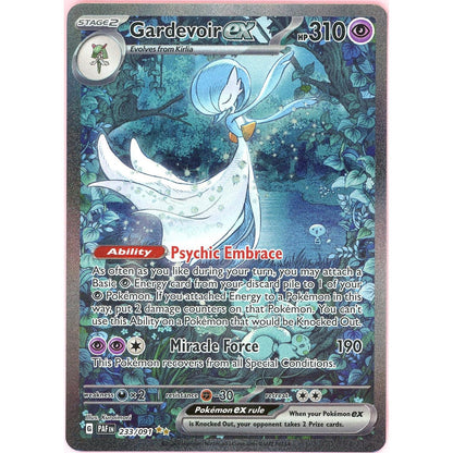 Pokemon Single: Gardevoir ex 233/91 Paldean Fates (2024) SIR Holo NM