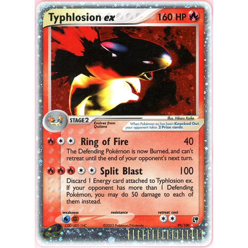Pokemon Single: Typhlosion ex 99/100 Sandstorm (2003) Holo NM