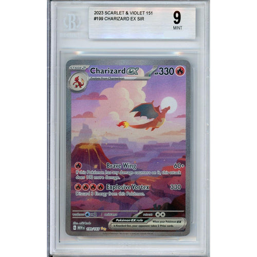 Pokemon Graded: Charizard ex 199/165 Scarlet & Violet 151 (2023) SIR Beckett 9