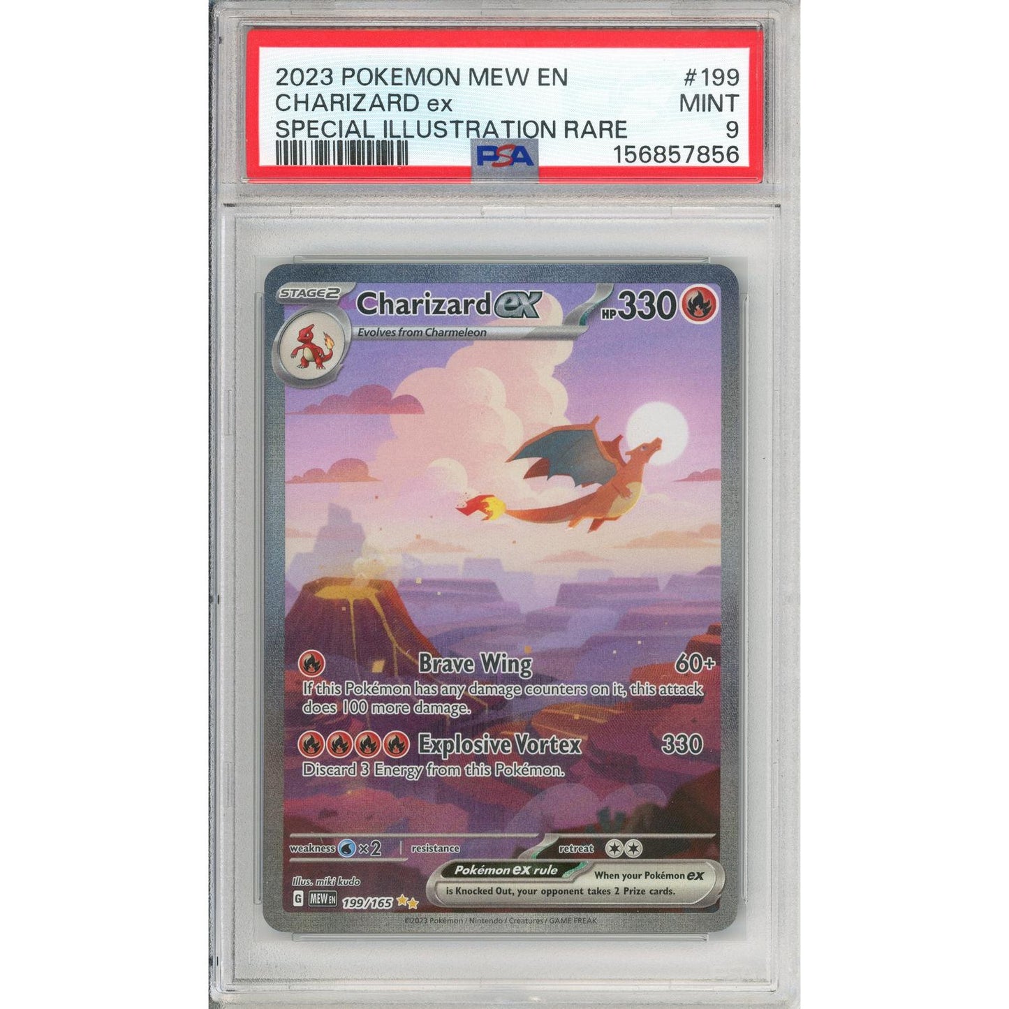 Pokemon Graded: Charizard ex 199/165 Scarlet & Violet (2023) SIR PSA 9