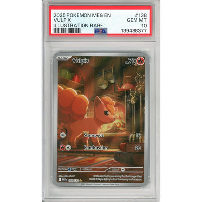 Pokemon Graded: Vulpix 138/132 Mega Evolution (2025) IR PSA 10