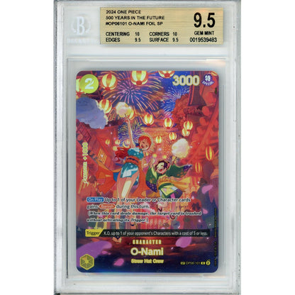 One Piece Graded: O-Nami OP06-101 500 Years In The Future Beckett 9.5