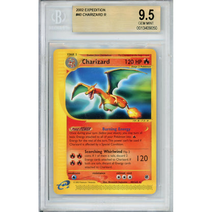 Pokemon Graded: Charizard 40/165 Expedition (2002) Beckett 9.5