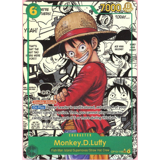 One Piece Single: Monkey D. Luffy MANGA OP13-118 Carrying on His Will (2025) NM