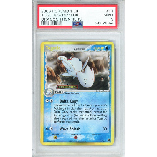 Pokemon Graded: Togetic 11/101 Dragon Frontiers (2006) Reverse Foil PSA 9
