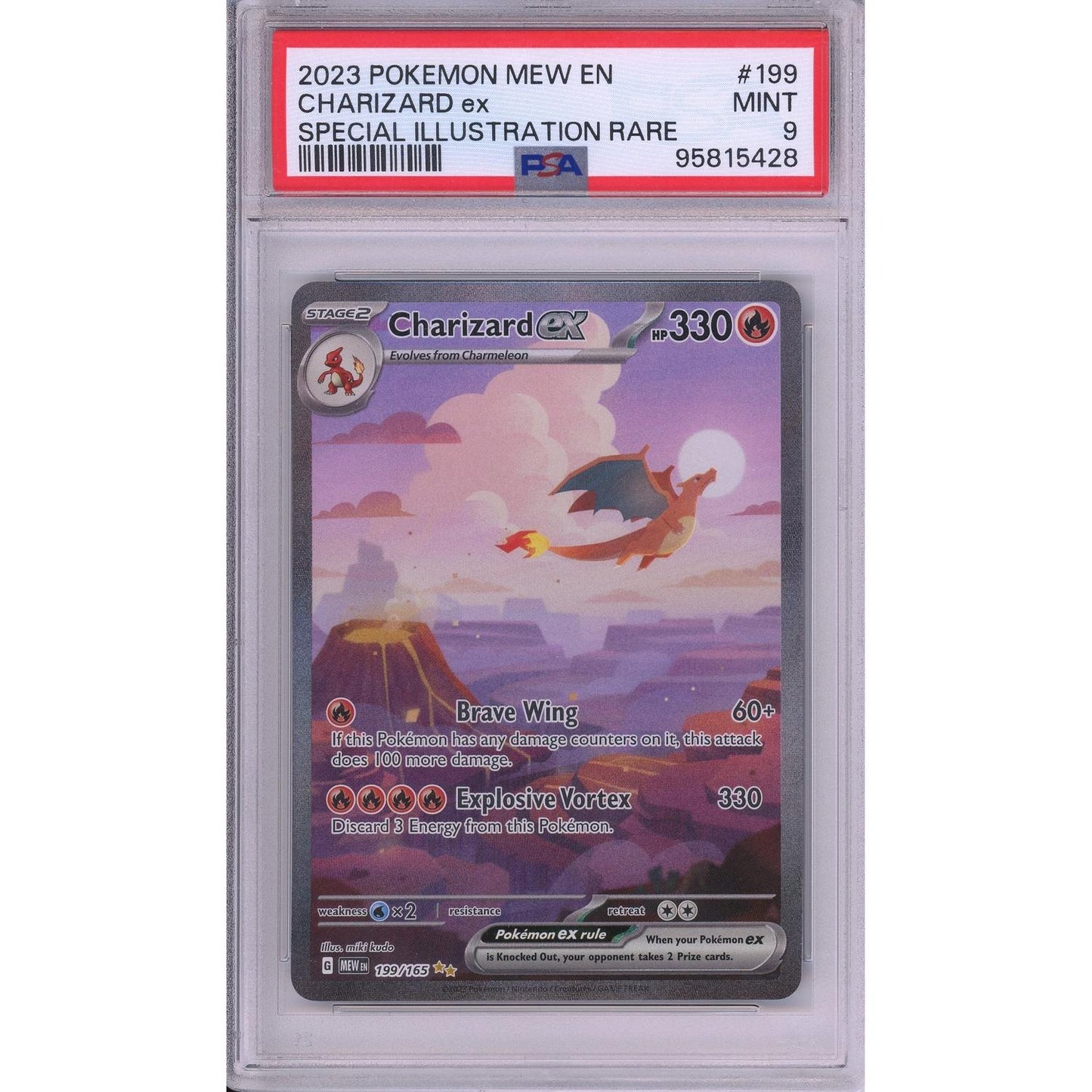 Pokemon Graded: Charizard ex 199/165 Scarlet & Violet (2023) SIR Holo PSA 9