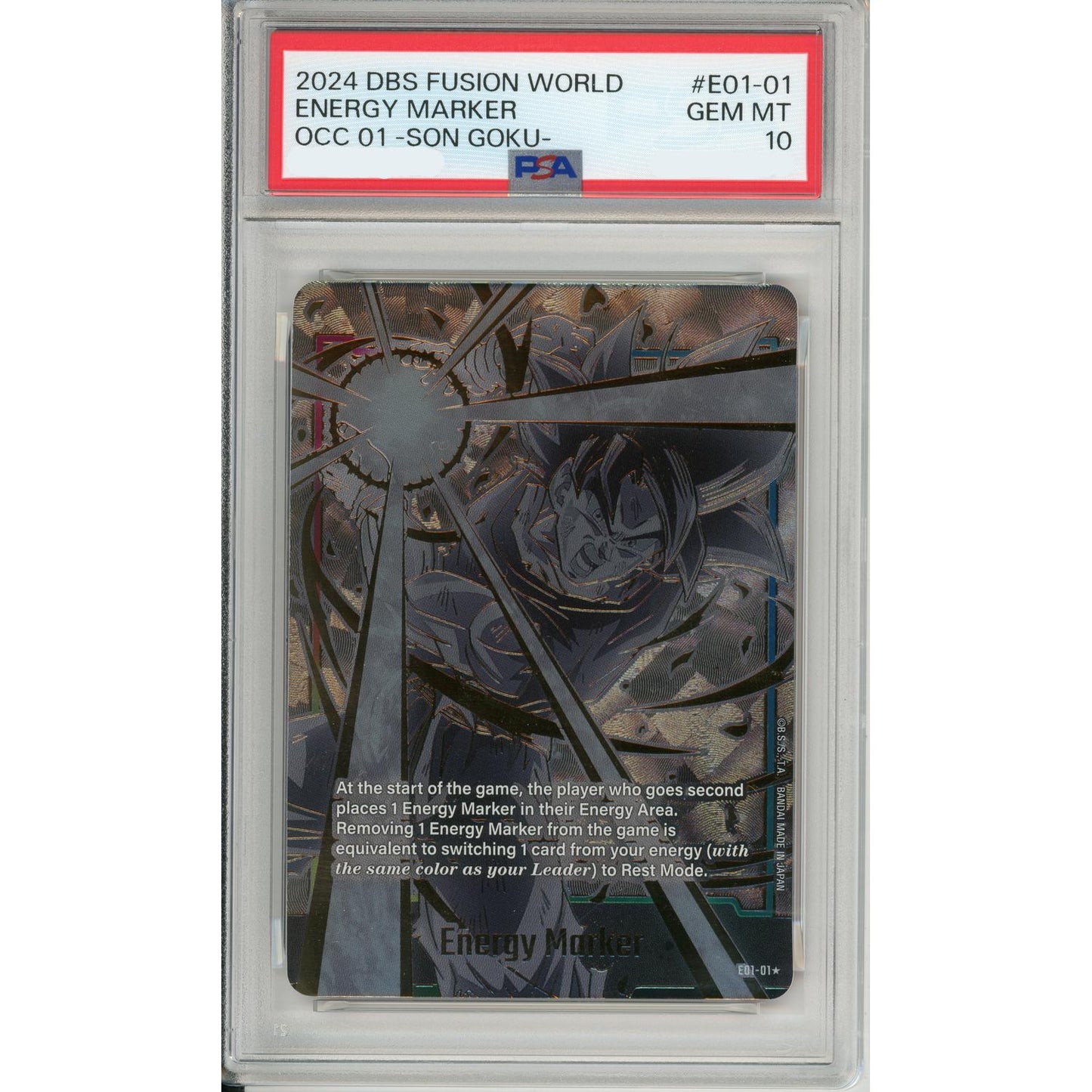 Pokemon Graded: Energy Marker Son Goku E01-01 Fusion World (2024) PSA 10
