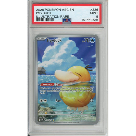 Pokemon Graded: Psyduck 226/217 Ascended Heroes (2026) IR PSA 9