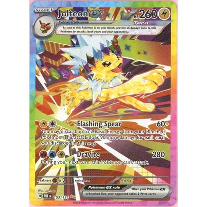 Pokemon Single: Jolteon ex 153/131 Prismatic Evolutions (2025) Holo SIR NM