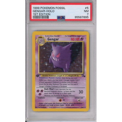 Pokemon Graded: Gengar Holo 1st Edition PSA 7