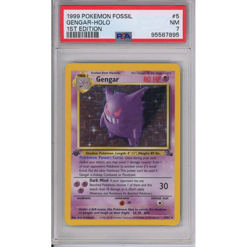 Pokemon Graded: Gengar Holo 1st Edition PSA 7