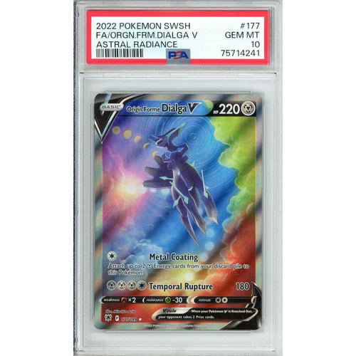 Pokemon Graded: Origin Forme Dialga V 177/189 Astral Radiance (2022) Holo PSA 10