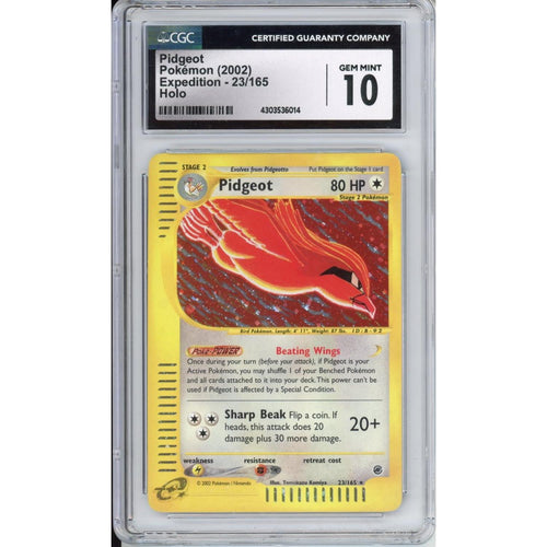 Pokemon Graded: Pidgeot 23/165 Expedition (2002) Holo CGC 10